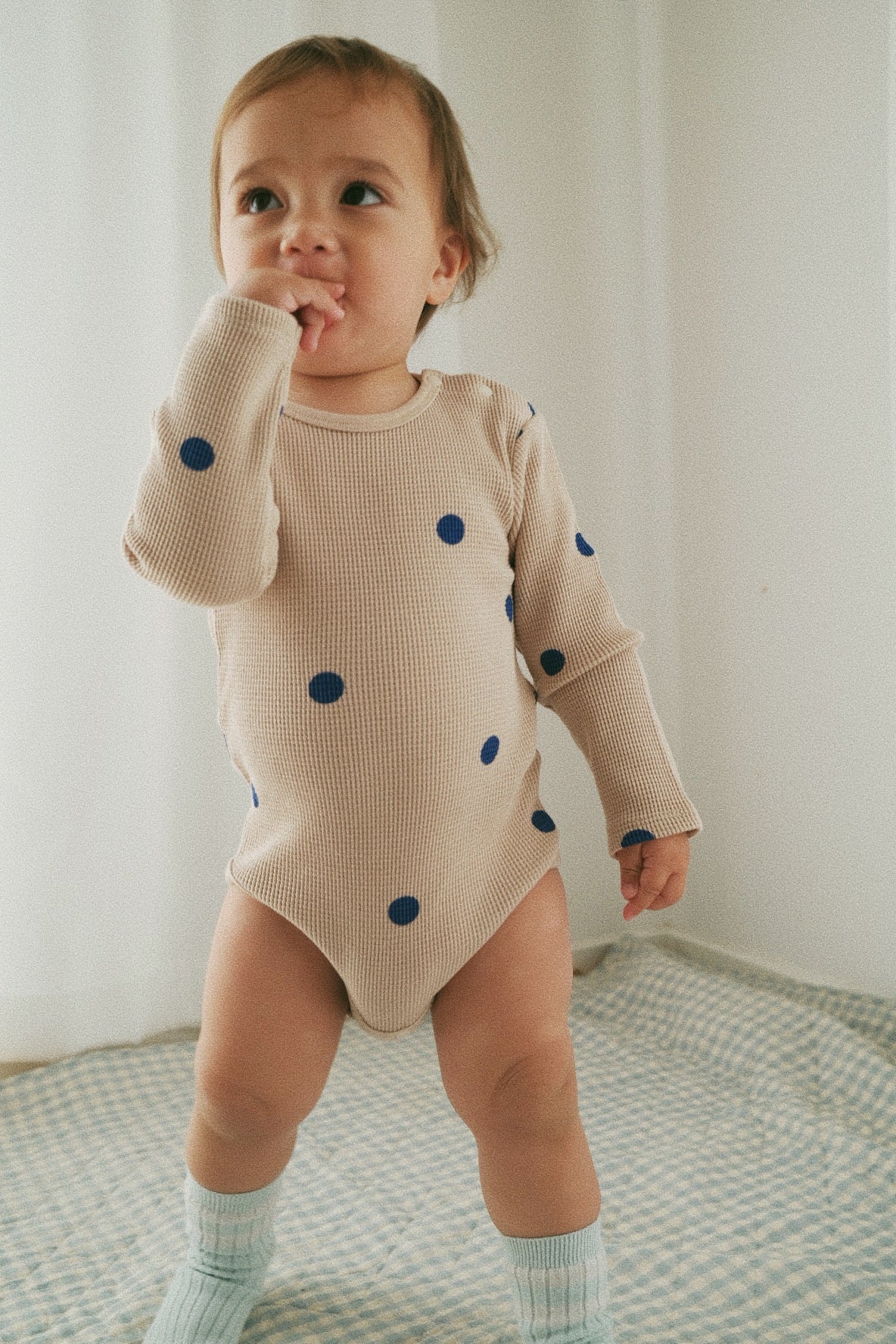 BLUEBERRY WAFFLE LONG SLEEVE BODYSUIT